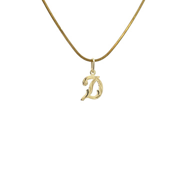 Žluté zlato přívěsek PÍSMENO malé psací